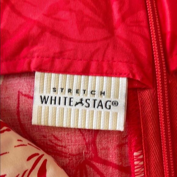 White Stag Women’s Floral VTG Red Hawaiian Hibiscus SKORT Size 10 - Picture 2 of 12